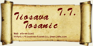 Tiosava Tošanić vizit kartica